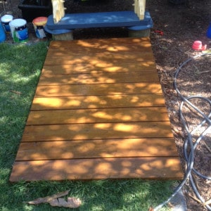 Newly painted landing