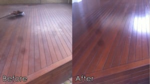 New Farm before & after deck New Farm before & after deck