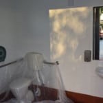 Existing toilet wall