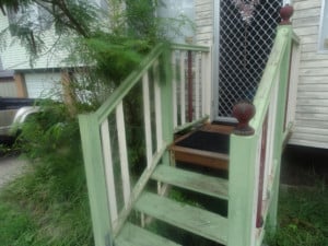 Fading paint on stairs & balustrades