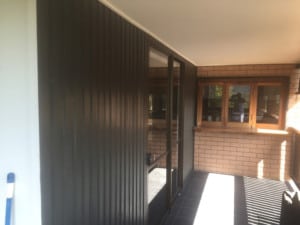 Newly painted exterior wall