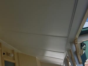 Newly painted soffit