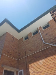 School painting new soffits