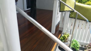 Newly painted deck